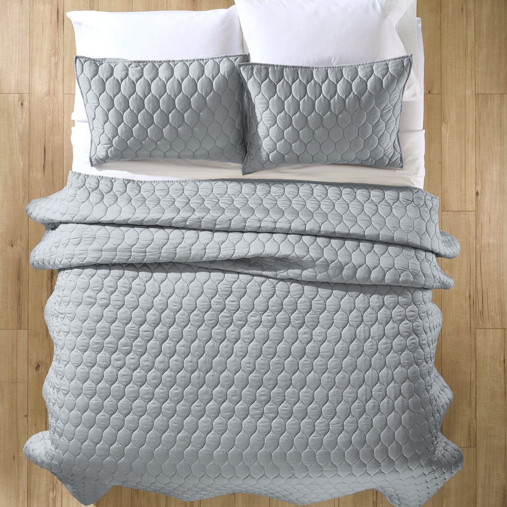 AVERO™ Tencel Quilt, King, Silver Grey, Soft Touch Bedding - AVERO™