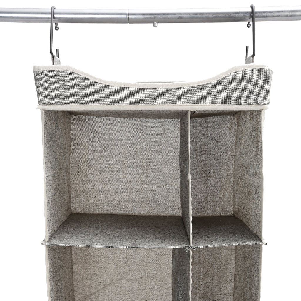 AVERO™ (2 pack) 5-Tier Hanging Closet Storage Organizer Dividers for Shoes and Clothes, 10-Compartments, Polyester & Cotton - AVERO™