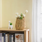 AVERO™ (2 Pack) Better Homes Gardens Water Hyacinth Hanging Basket with Faux Leather Strap - AVERO™