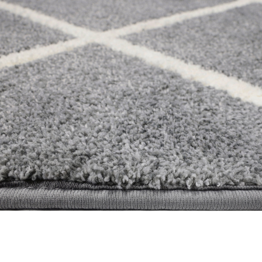 AVERO™ (2 pack) Diamond Plush Gray Indoor 30 in x 45 in Accent Rug - AVERO™
