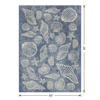 AVERO™ 5' x 7' Blue Seashell Outdoor Rug - AVERO™