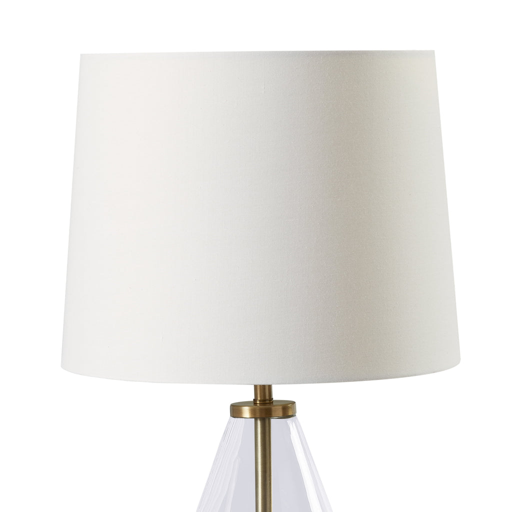 AVERO™ Glass with Brass Base Table Lamp, 18" H - AVERO™
