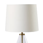 AVERO™ Glass with Brass Base Table Lamp, 18" H - AVERO™