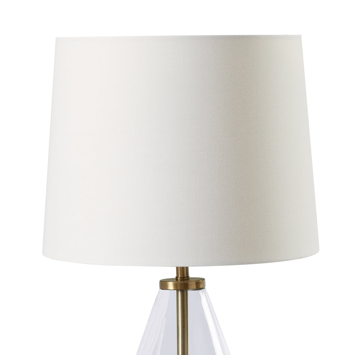 AVERO™ Glass with Brass Base Table Lamp, 18" H - AVERO™