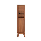 AVERO™ Greyson Slim Bathroom Storage Cabinet with Toilet Paper Holder, Walnut Finish - AVERO™