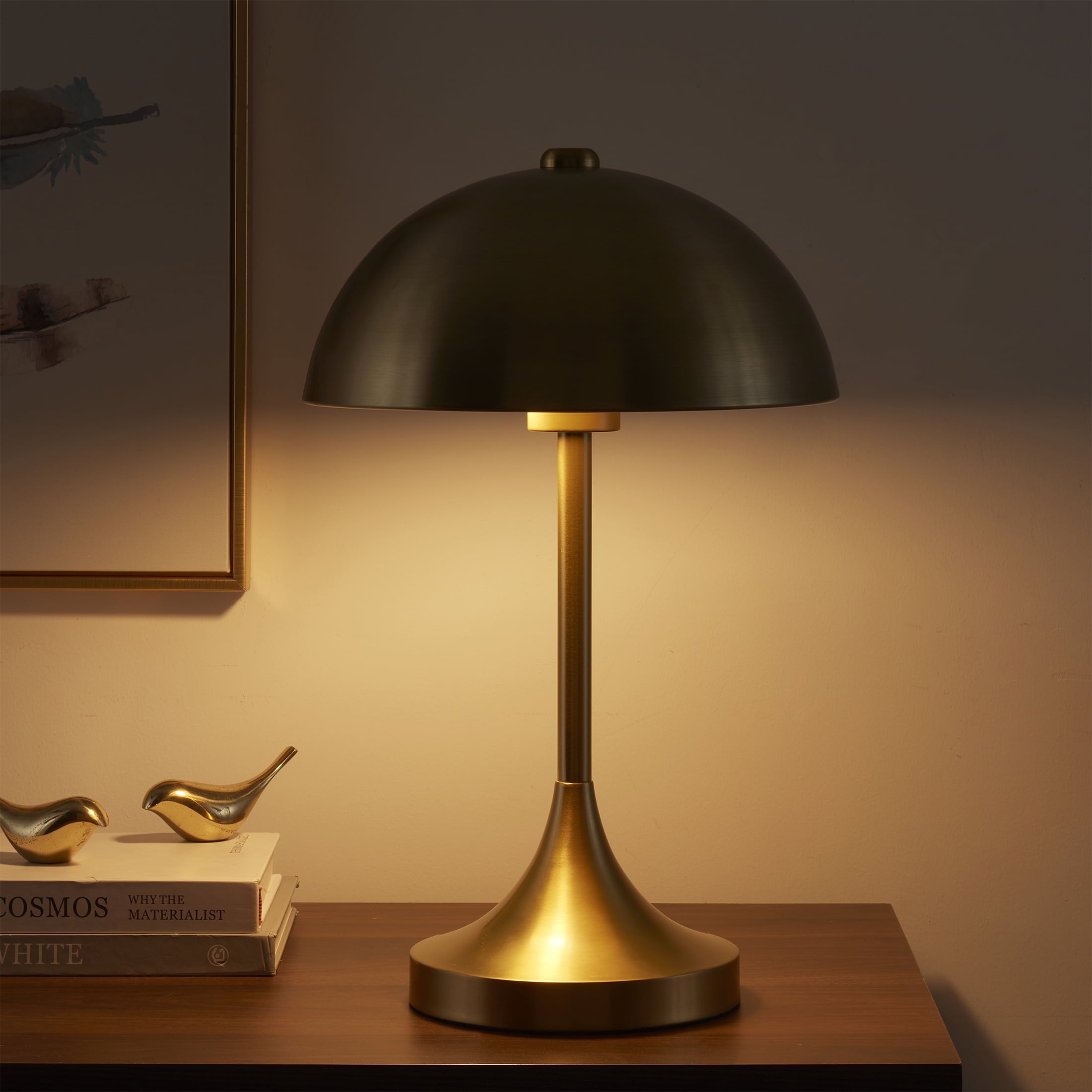 AVERO™ Modern Dome 18 in Touch On/Off Table Lamp, Brass - AVERO™