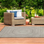 AVERO™ (2 pack) 7 x 10 Gray Medallion Outdoor Rug - AVERO™