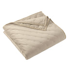 AVERO™ Tan Soft Velvet Embroidered Quilt, Full/Queen - AVERO™