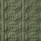 AVERO™ Crafted Geo Cotton Quilt, Dark Cilantro Dark Green, Full/Queen - AVERO™
