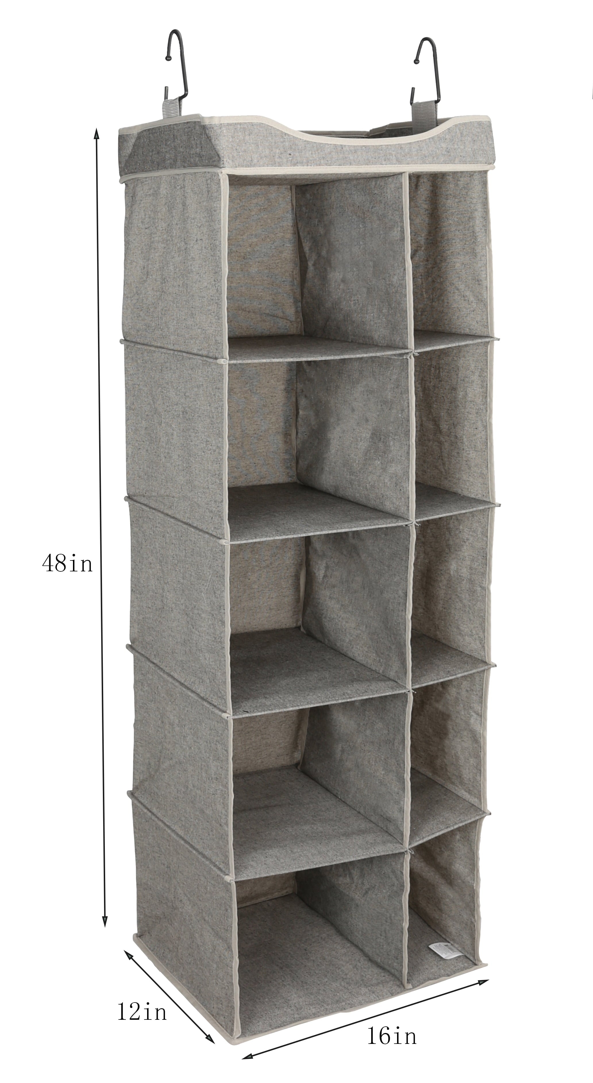 AVERO™ (2 pack) 5-Tier Hanging Closet Storage Organizer Dividers for Shoes and Clothes, 10-Compartments, Polyester & Cotton - AVERO™