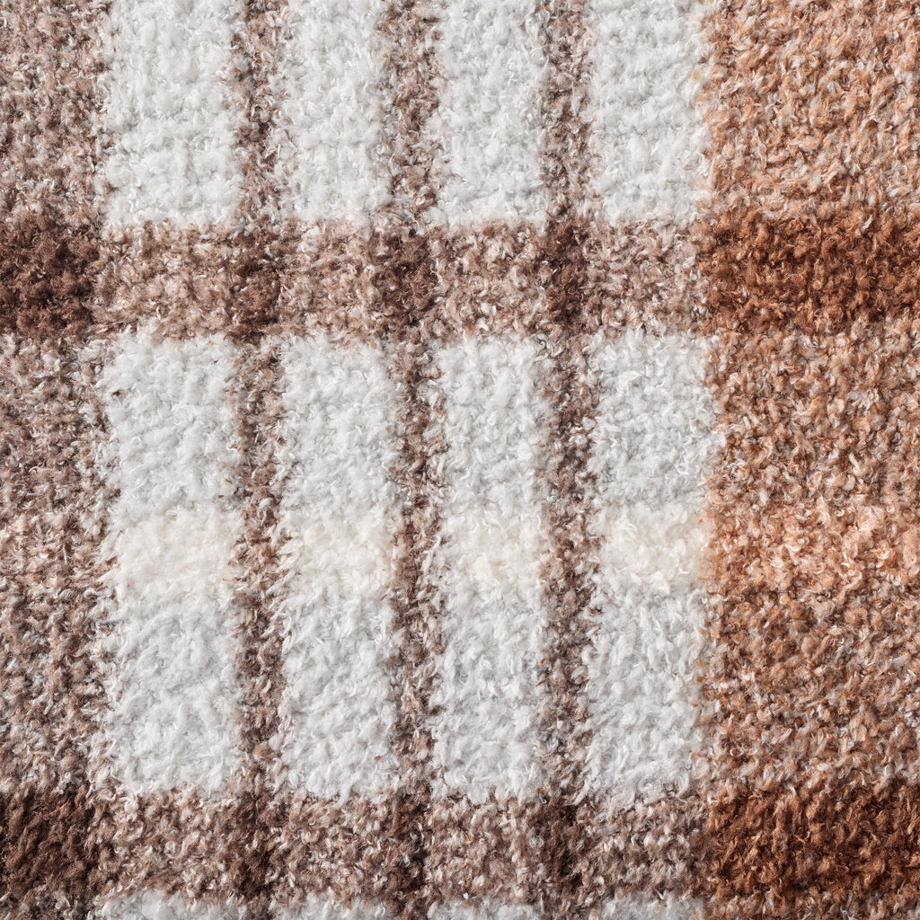AVERO™ 3-Piece Brown Plaid Cozy Knit Comforter Set, King - AVERO™