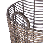 AVERO™ Round Poly Rattan Decorative Storage Basket with Handles, 18.7 in x 16.14 in - AVERO™