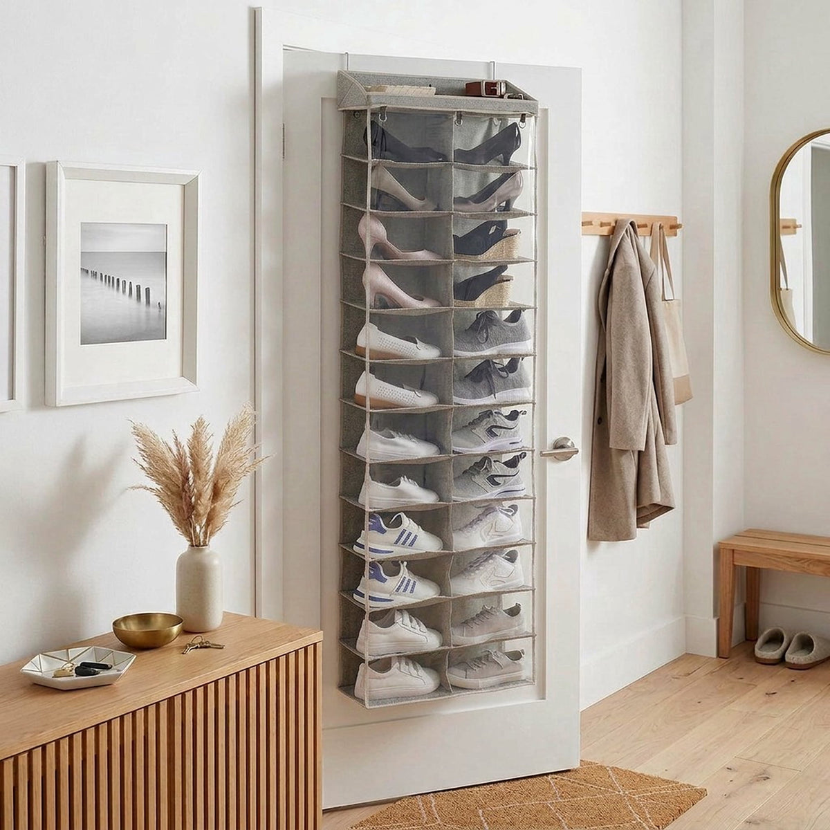 AVERO™ 24-Tier Over The Door Shoe Organizer Shelf - AVERO™