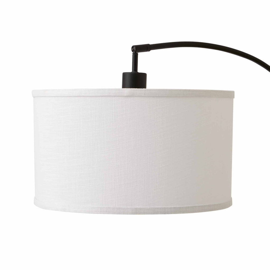 AVERO™ Michelle 71-Inch Metal Arc Floor Lamp with White Fabric Shade and 3-Way Switch - AVERO™