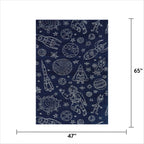 AVERO™ Navy Space Indoor Kids Rug, 4' x 5'5" - AVERO™