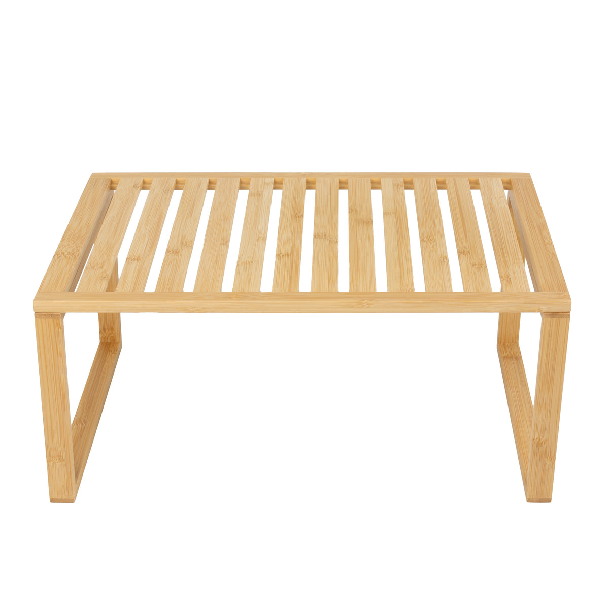AVERO™ (2 Pack) Better Homes Gardens Bamboo Stackable Shelf Natural Bamboo Color Easy Assemble 16 x 10 x 1.18in - AVERO™