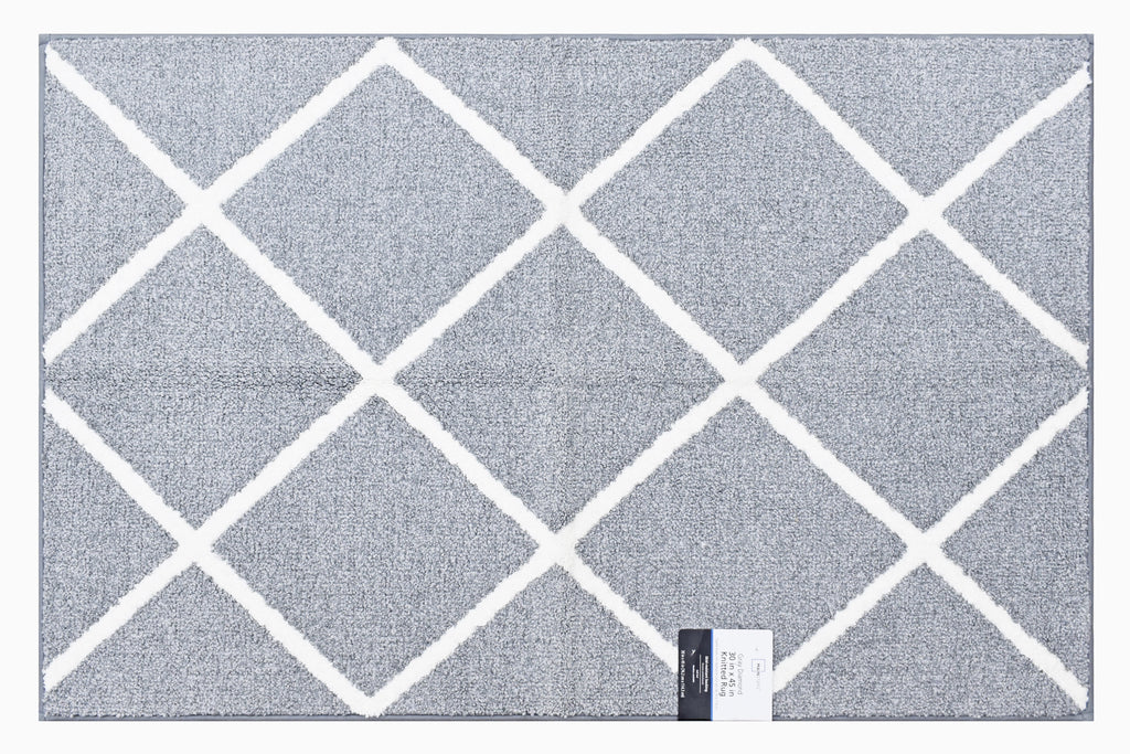 AVERO™ (2 pack) Diamond Plush Gray Indoor 30 in x 45 in Accent Rug - AVERO™