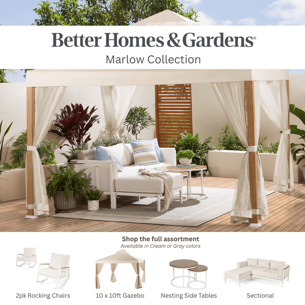 AVERO™ Marlow Outdoor Patio Rocking Chairs, 2-Pack, White Frame with Cream Cushions - AVERO™