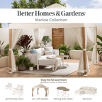 AVERO™ Marlow Outdoor Patio Rocking Chairs, 2-Pack, White Frame with Cream Cushions - AVERO™