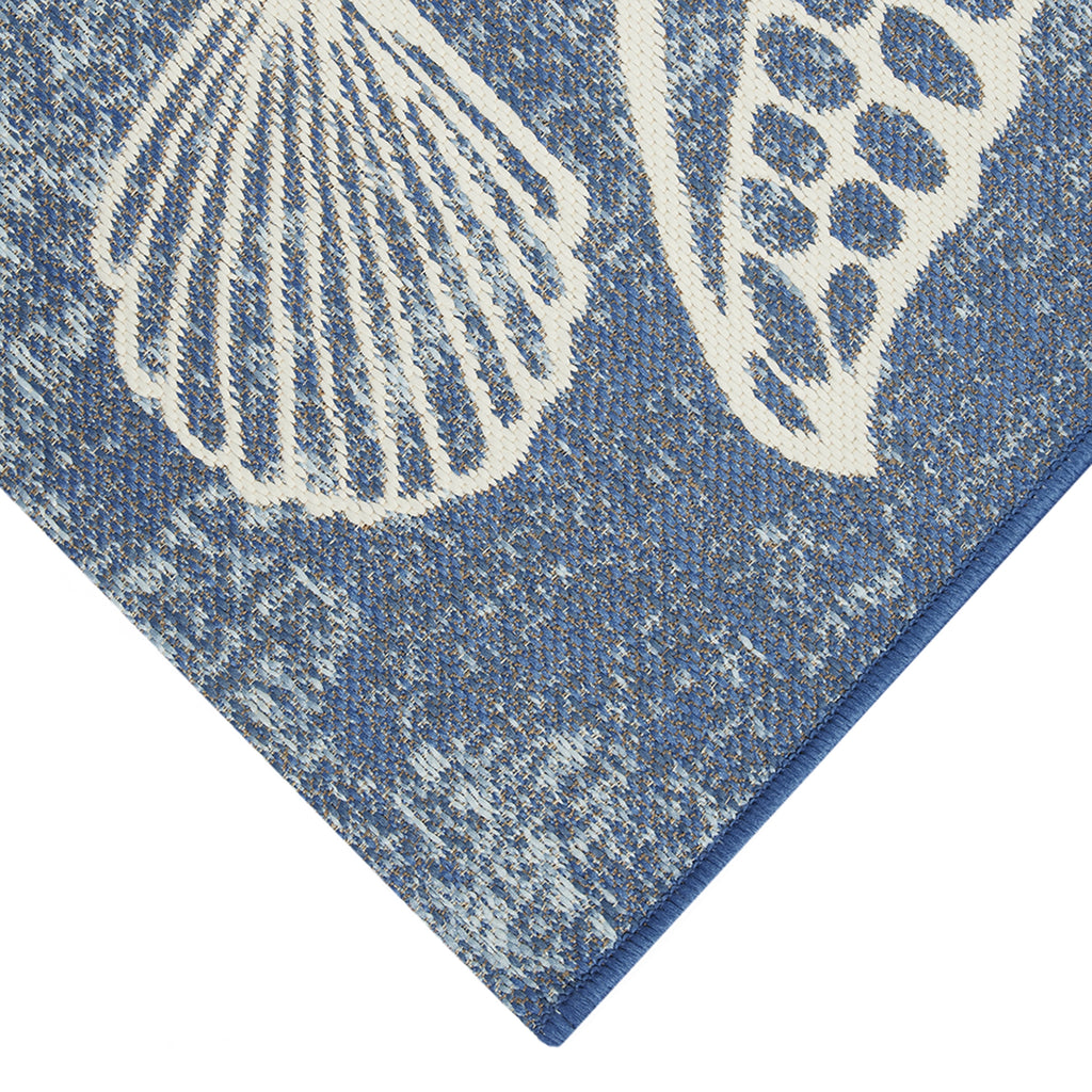 AVERO™ 5' x 7' Blue Seashell Outdoor Rug - AVERO™