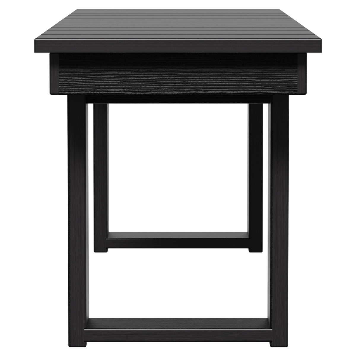 AVERO™ Ezra Black Outdoor Dining Bench, HDPE Material - AVERO™