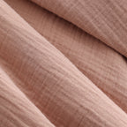 AVERO™ Throw Blanket, Reversible Gauze and Cozy Knit, 50 in x 72 in, Antique Blush - AVERO™