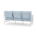 AVERO™ Aubrey Outdoor Metal Sofa with Blue Cushion - AVERO™