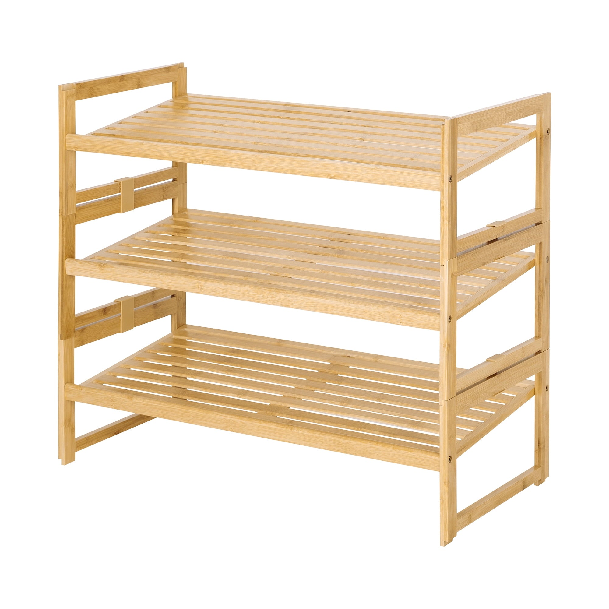 AVERO™ (2 pack) Bamboo 3-Tier Shoe Rack for 9 Pairs - AVERO™