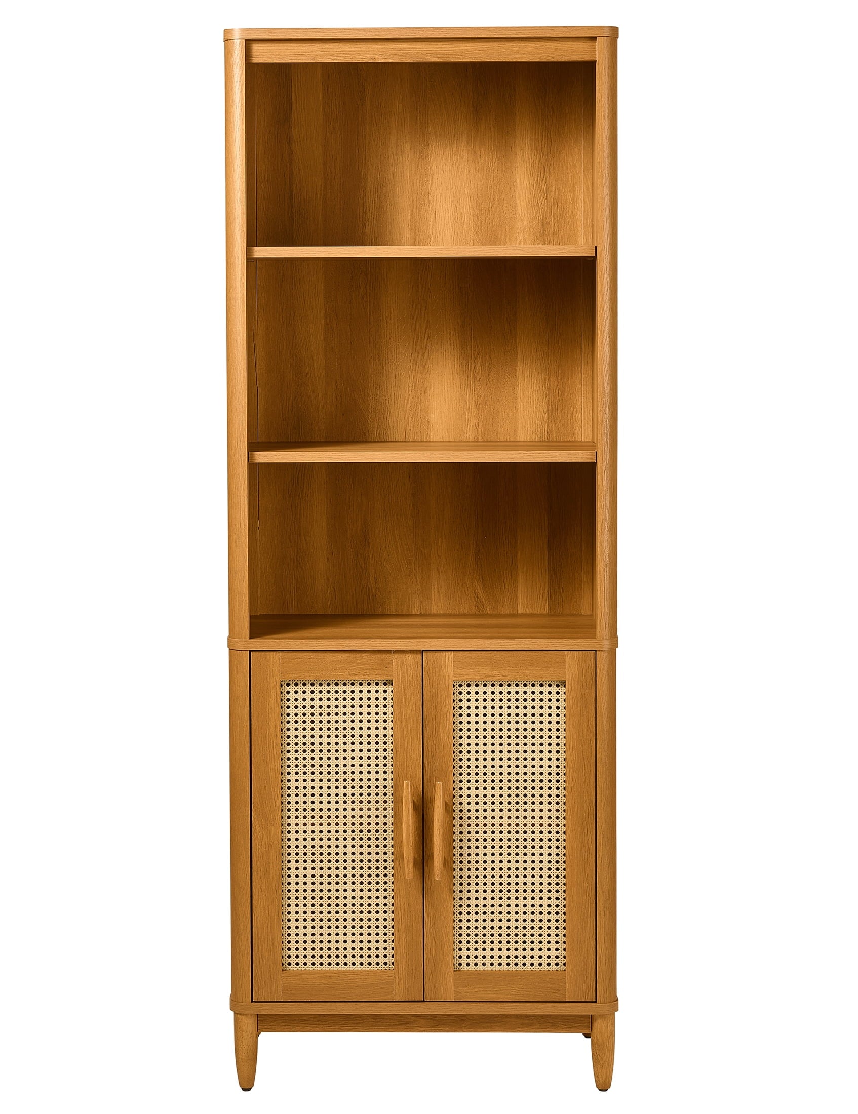 AVERO™ Springwood Bookcase with Doors, Light Honey Finish - AVERO™