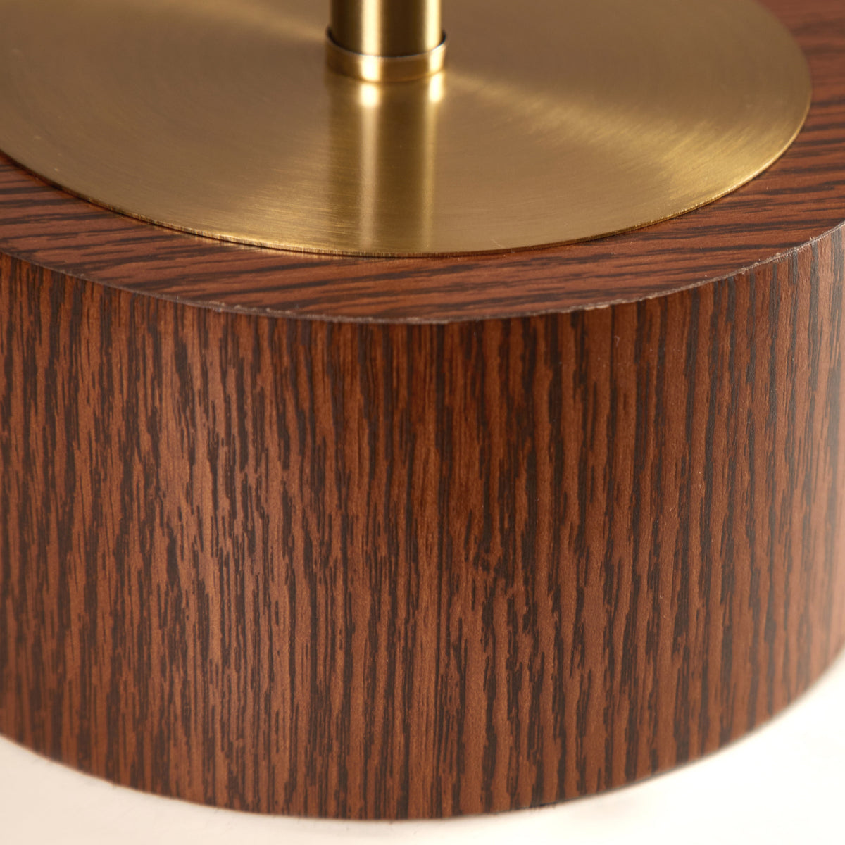AVERO™ Woodgrain Touch Table Lamp, Walnut and Brushed Brass Finish, 16.25 in - AVERO™
