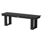 AVERO™ Ezra Black Outdoor Dining Bench, HDPE Material - AVERO™
