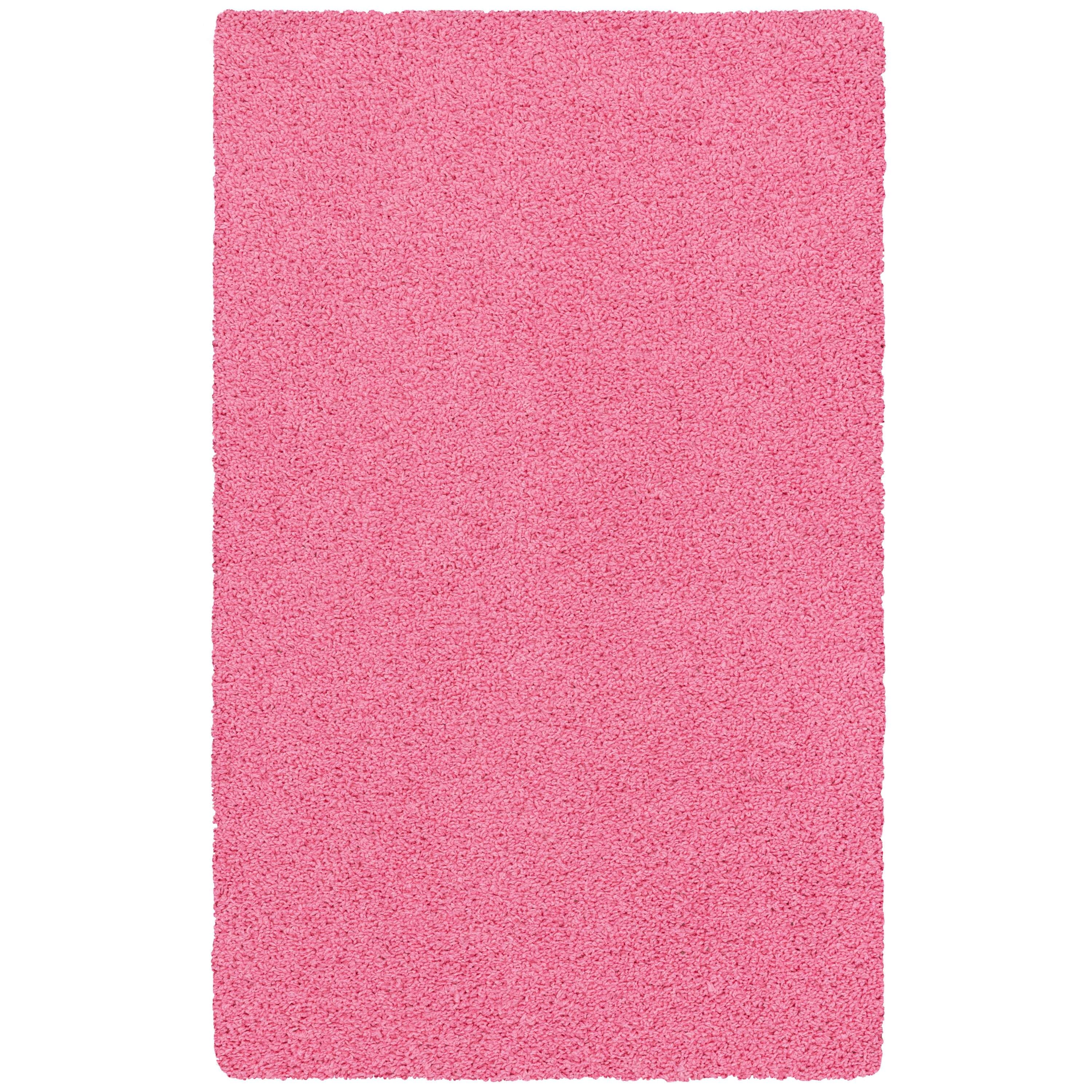 AVERO™ (2 pack) Traditional Solid Pink Youth Shag Indoor Area Rug, 3 ft x 4 ft 8 in - AVERO™