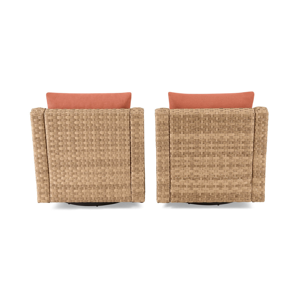 AVERO™ River Oaks Outdoor Swivel Gliders with Patio Covers, Set of 2, Red - AVERO™