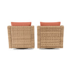 AVERO™ River Oaks Outdoor Swivel Gliders with Patio Covers, Set of 2, Red - AVERO™