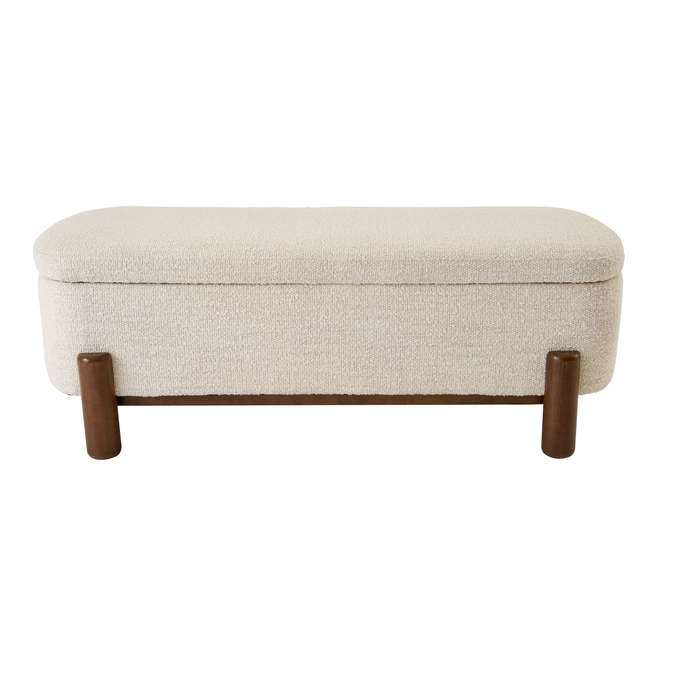 AVERO™ Adlin Storage Bench, Cream Boucle - AVERO™