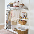 AVERO™ (4 pack) Gray Hanging Closet Organizer With 6 Shelves & Side Pockets - AVERO™