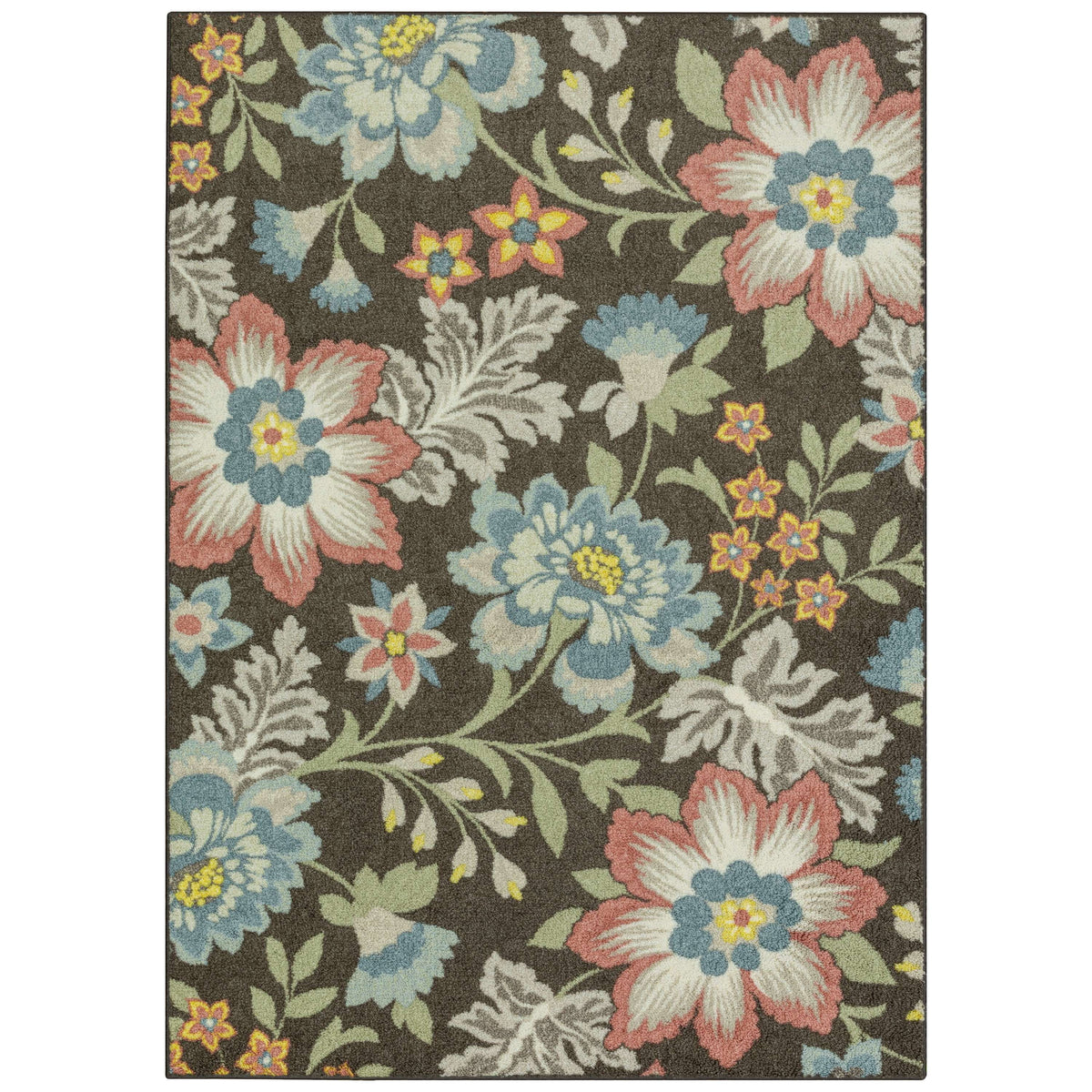 AVERO™ (2 pack) Farmhouse Oversized Floral Gray Multicolor Indoor Area Rug, 5' x 7' - AVERO™