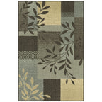 AVERO™ (2 pack) Gray Leaf Block Print Indoor Accent Rug, 2'6" x 3'10", For Home Decor - AVERO™