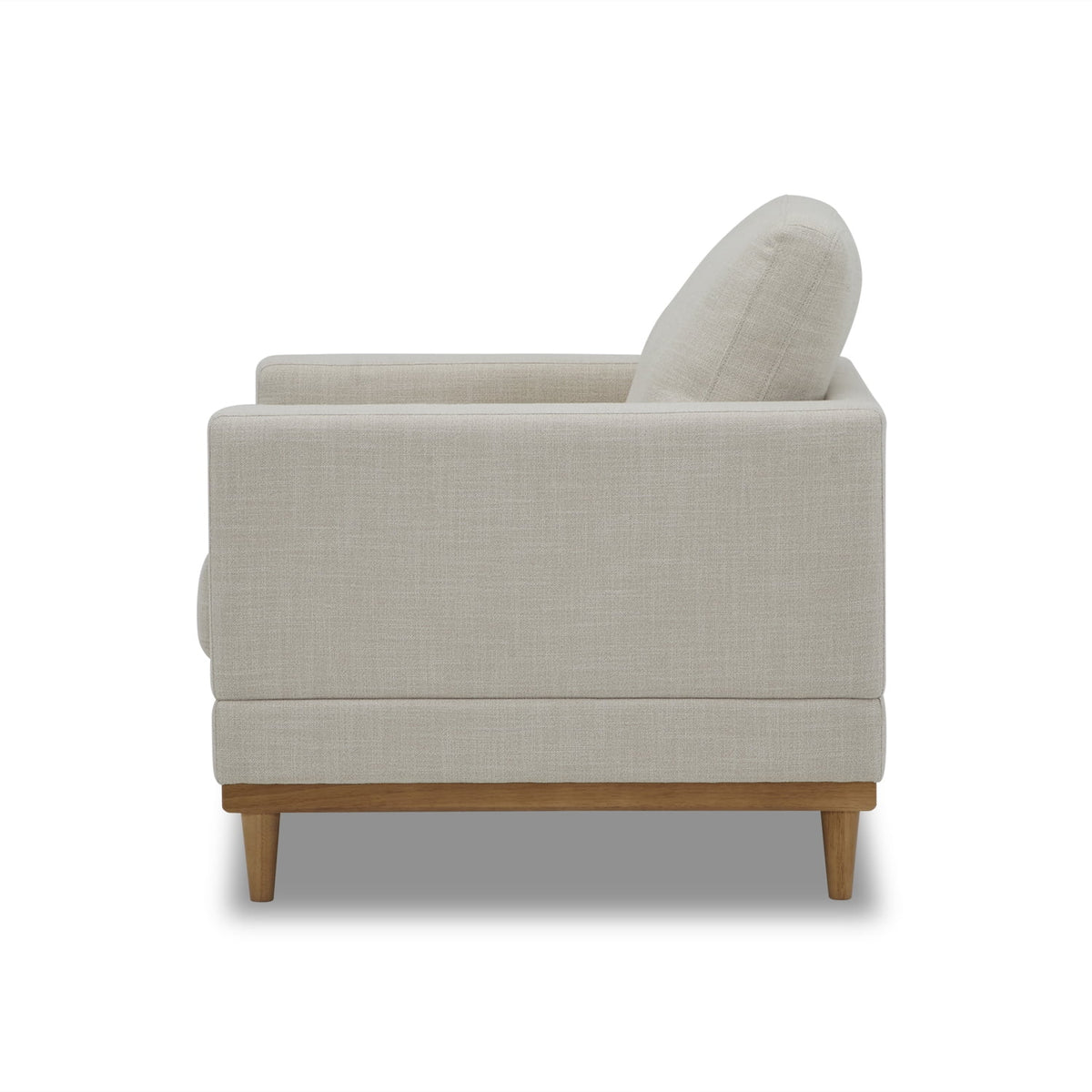 AVERO™ Springwood Wood Frame Accent Chair, Cream Linen - AVERO™