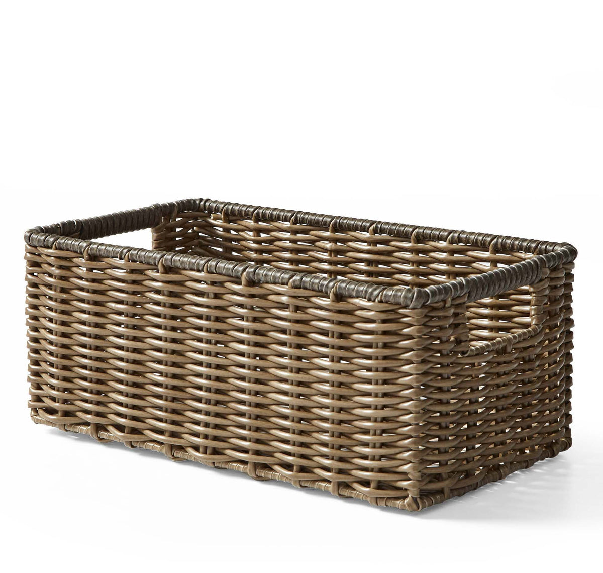 AVERO™ 2-Piece Poly Rattan Decorative Storage Basket Set, 13.5 in x 7.5 in x 5.5 in - AVERO™