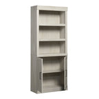 AVERO™ Glendale Bookcase With Doors, Rustic White Finish - AVERO™
