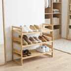 AVERO™ (2 pack) Bamboo 3-Tier Shoe Rack for 9 Pairs - AVERO™