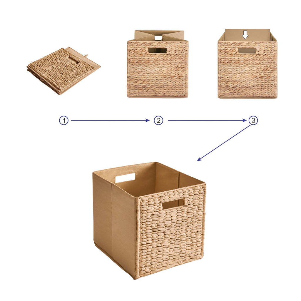 AVERO™ Fabric Cube Storage Bins, Natural, 2 Pack - AVERO™