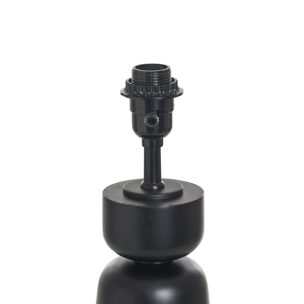 AVERO™ Wood Totem Table Lamp with White Linen Shade, 10"L x 10"W x 18"H - AVERO™