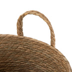 AVERO™ Natural and Black Round Rush Baskets, Set of 2 - AVERO™