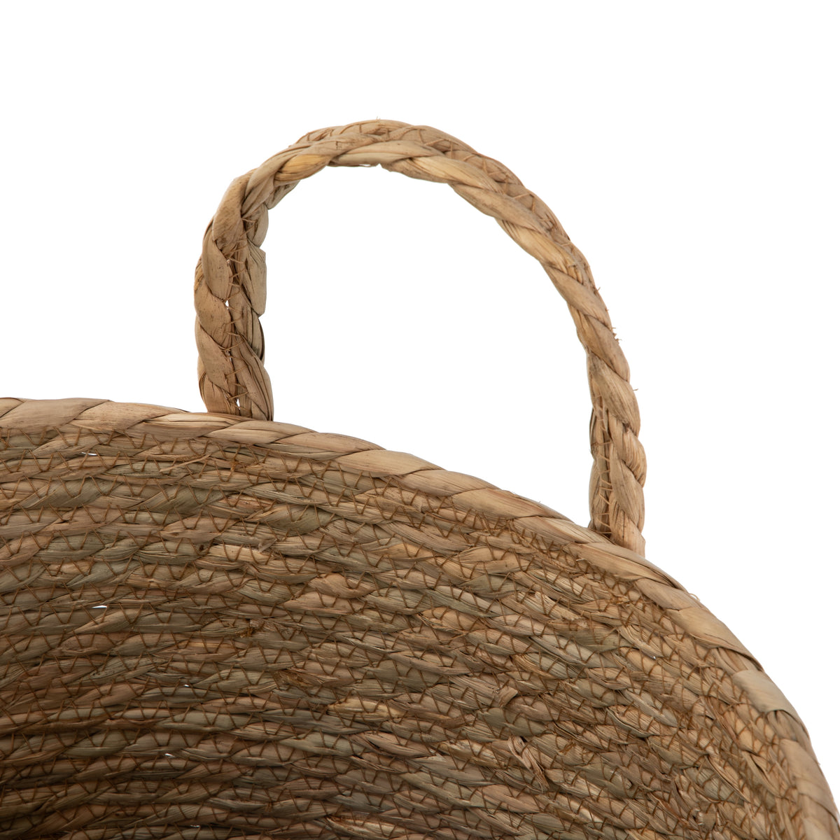 AVERO™ Natural and Black Round Rush Baskets, Set of 2 - AVERO™