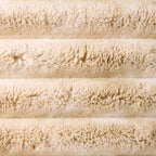 AVERO™ Beige Marbled Exaggerated Channel Faux Fur Oversized Throw, 50" x 72" - AVERO™