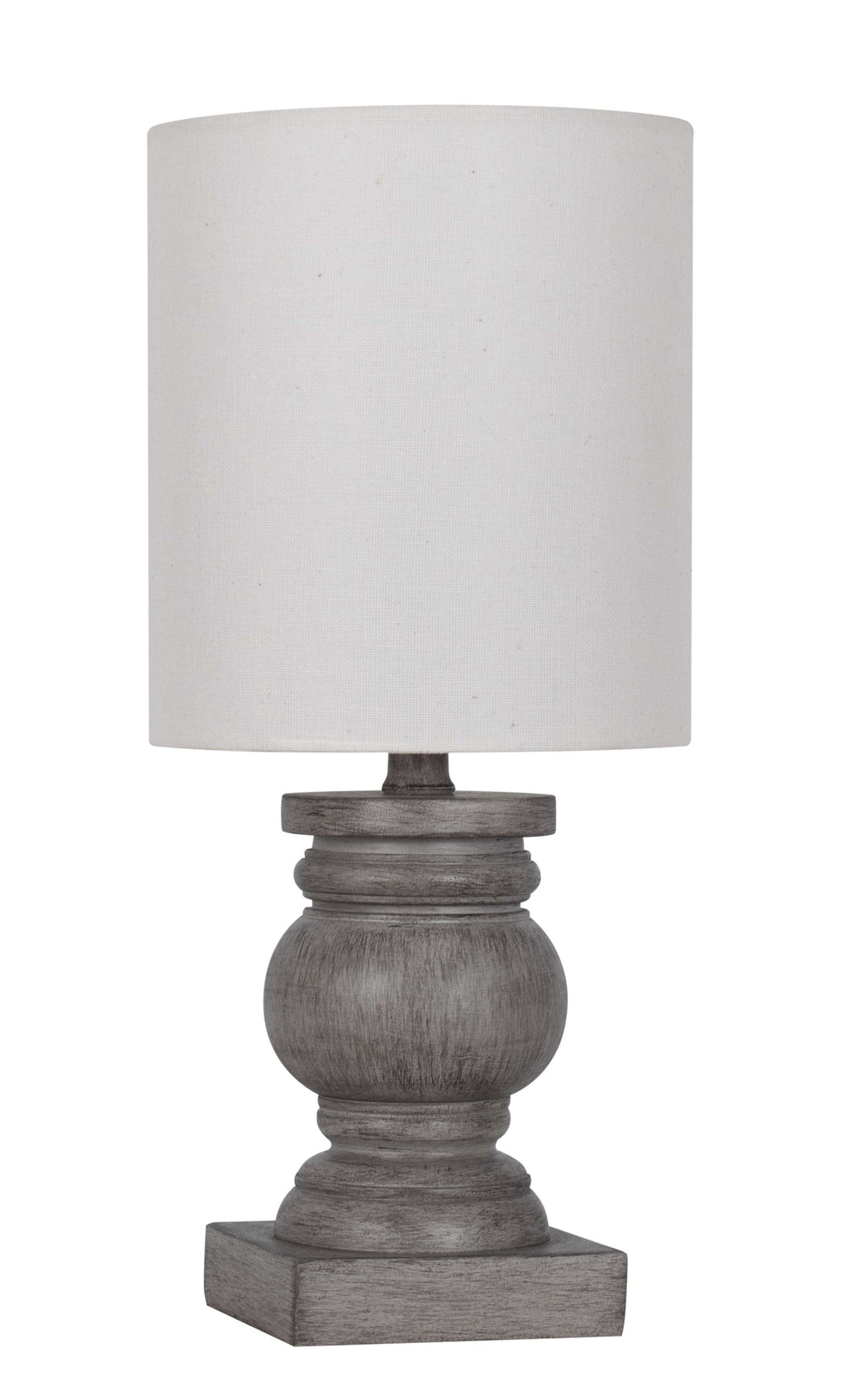 AVERO™ 4 Pack 12.75 in Mini Table Lamp Weathered Wood Finish Polyresin White Shade - AVERO™