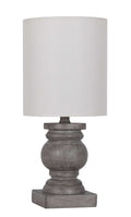 AVERO™ 4 Pack 12.75 in Mini Table Lamp Weathered Wood Finish Polyresin White Shade - AVERO™