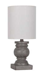 AVERO™ 4 Pack 12.75 in Mini Table Lamp Weathered Wood Finish Polyresin White Shade - AVERO™